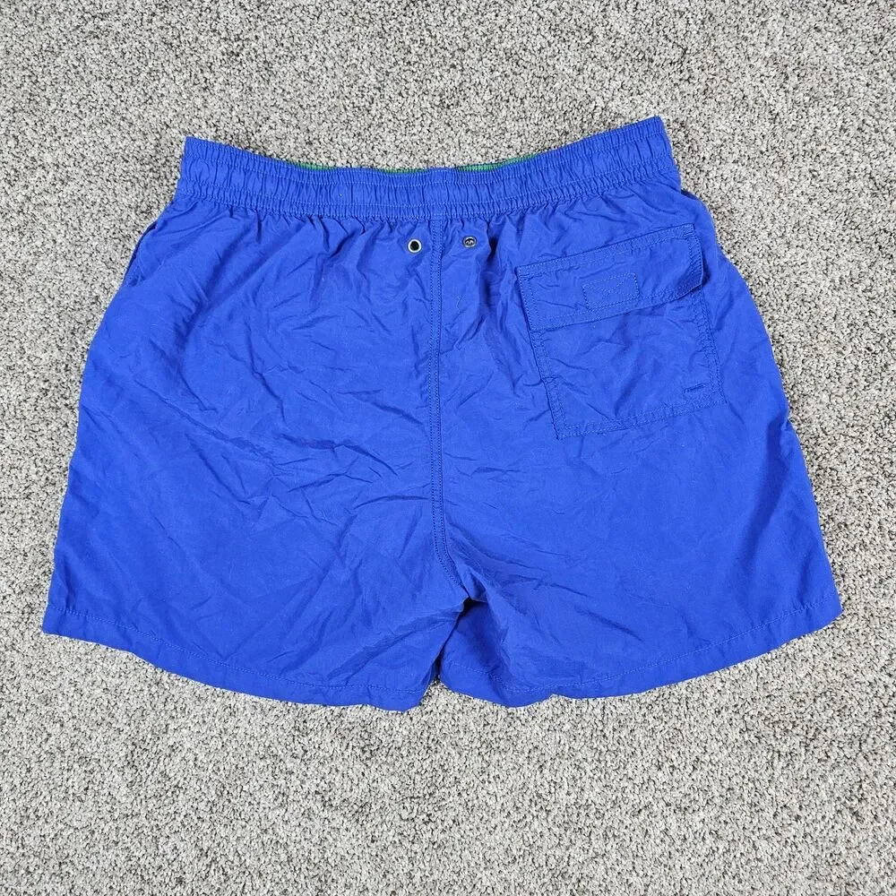 Vintage Polo Ralph Lauren Swim Trunks Men Large Blue Board Shorts Mesh Lined 90s